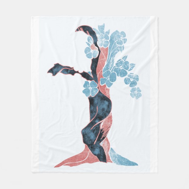Couverture Polaire Blossom Arbre (Devant)