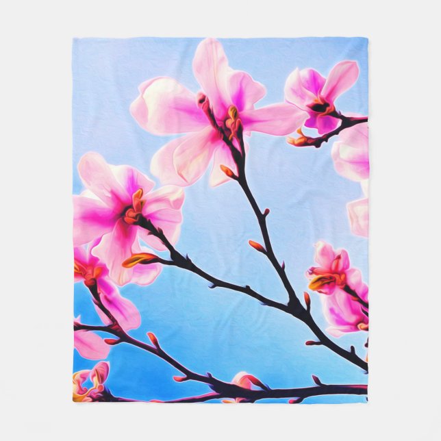 Couverture Polaire Blossoms Printemps (Devant)