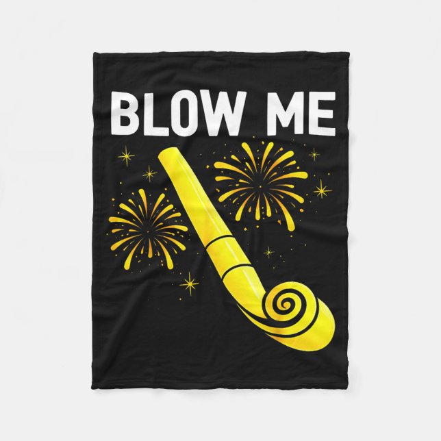 Couverture Polaire Blow Me Fireworks Countdown Happy New Year 2026 Co (Devant)