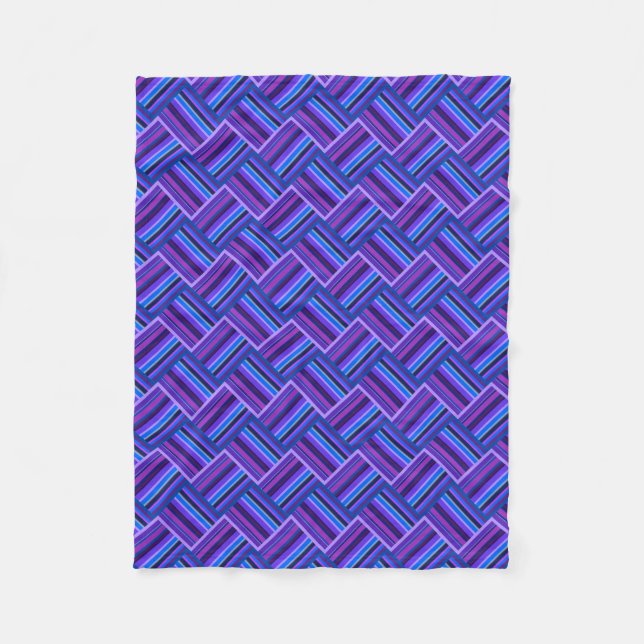 Couverture Polaire Blue and purple stripes weave (Devant)