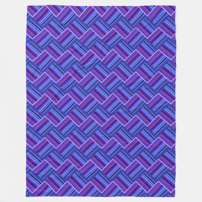Couverture Polaire Blue and purple stripes weave (Devant)