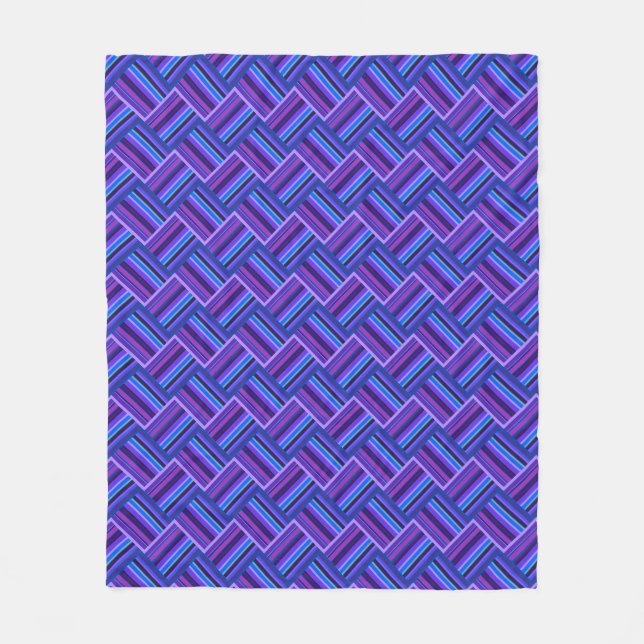 Couverture Polaire Blue and purple stripes weave (Devant)