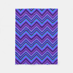 Couverture Polaire Blue and purple zigzag
