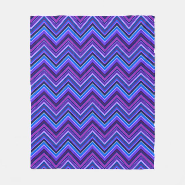 Couverture Polaire Blue and purple zigzag (Devant)