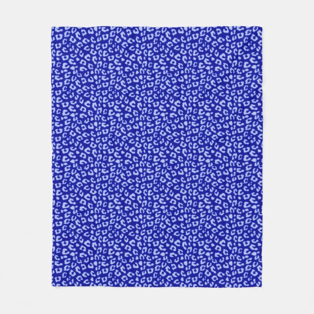 Couverture polaire Blue Batik Leopard (Devant)