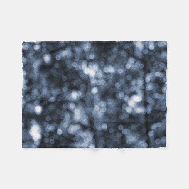 Couverture Polaire Blue Bokeh (Devant (Horizontal))
