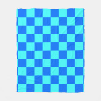 Couverture Polaire Blue Checkered Square Pattern 