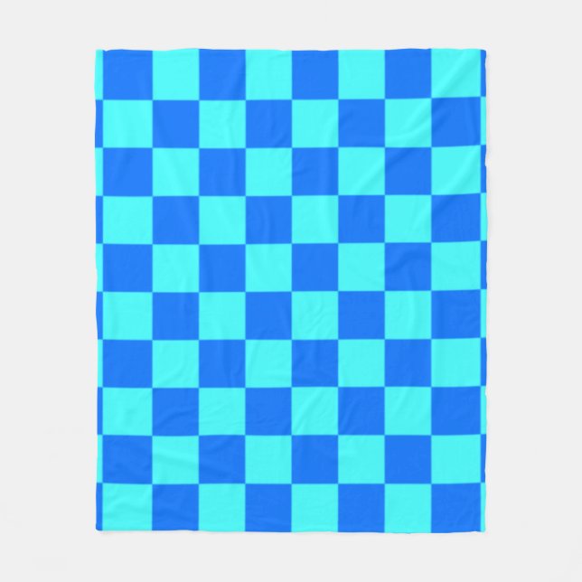 Couverture Polaire Blue Checkered Square Pattern  (Devant)