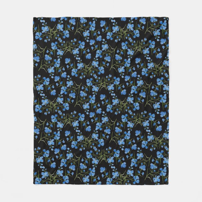 Couverture Polaire Blue Cosmos Flowers (Devant)