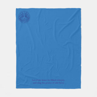 Couverture Polaire Blue fleece blanket with logo and motto
