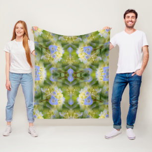 Couverture Polaire Blue Hydrangea Flower Abstrait