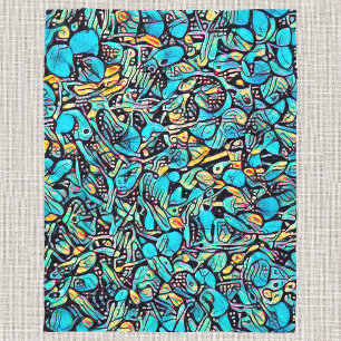 Couverture Polaire Blue Hydrangea Urban Art Fleece Blanche