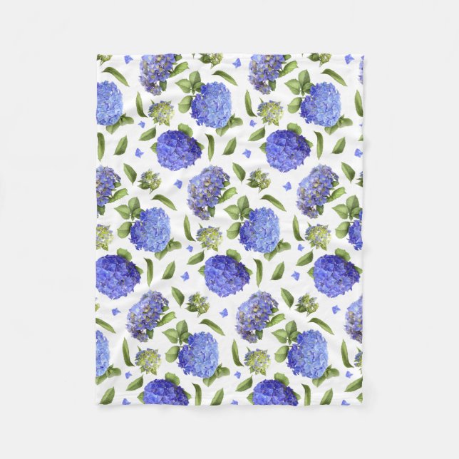 Couverture Polaire Blue Hydrangeas (Devant)