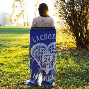 Couverture Polaire Blue Lacrosse Mon Coeur Fleece Blanket