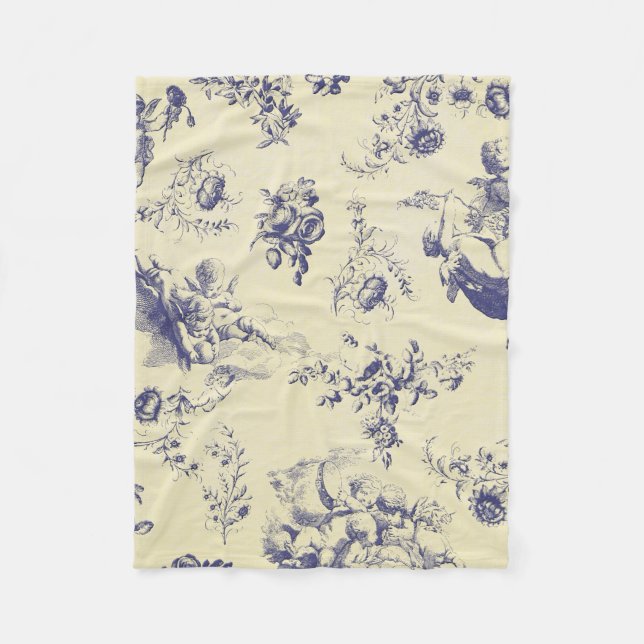 Couverture Polaire Blue Toile France Pays Cherub Motif (Devant)