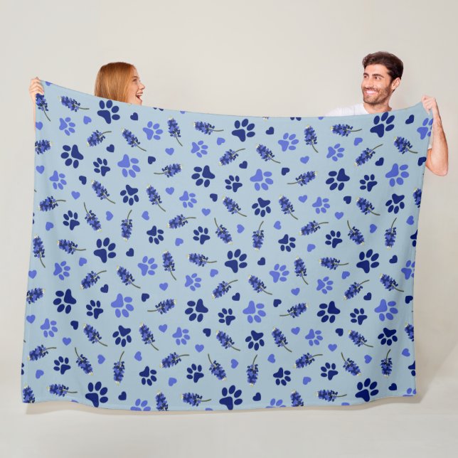 Couverture Polaire Bluebonnet Pet Lover Blanket - Texas Floral Thon (En situation)