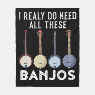 Couverture Polaire Bluegrass Banjo Country Music Strand Banjo