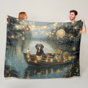 Couverture Polaire Bluetick Coonhound Noël Festive Voyage