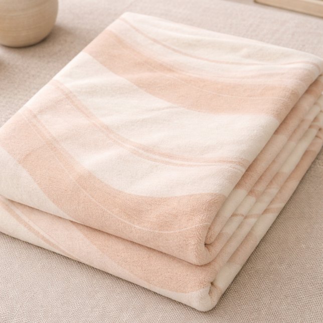 Couverture Polaire Blush Ivory Ripple Fleece Blanket (Créateur téléchargé)