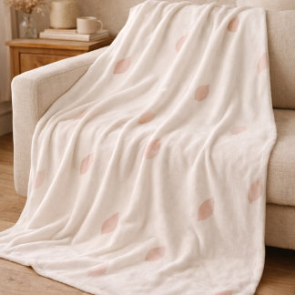 Couverture Polaire Blush Whisper Petals Fleece Blanket