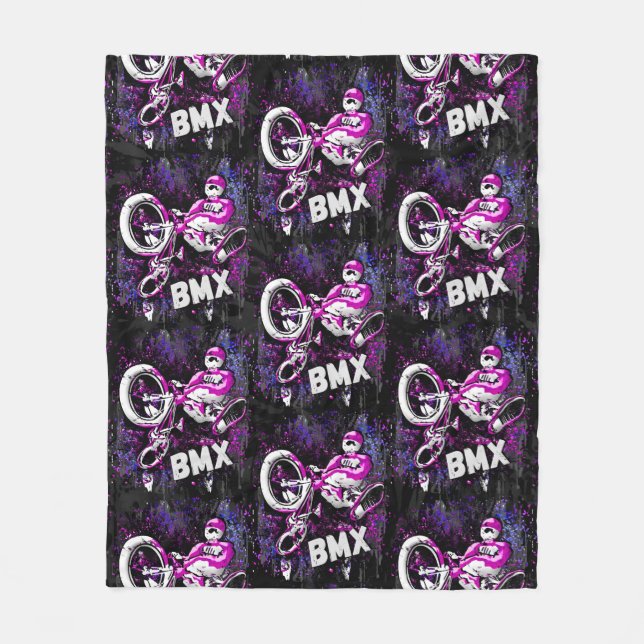 Couverture Polaire Bmx Freestyle Trick Jump - Bmx Fleece Blanket (Devant)