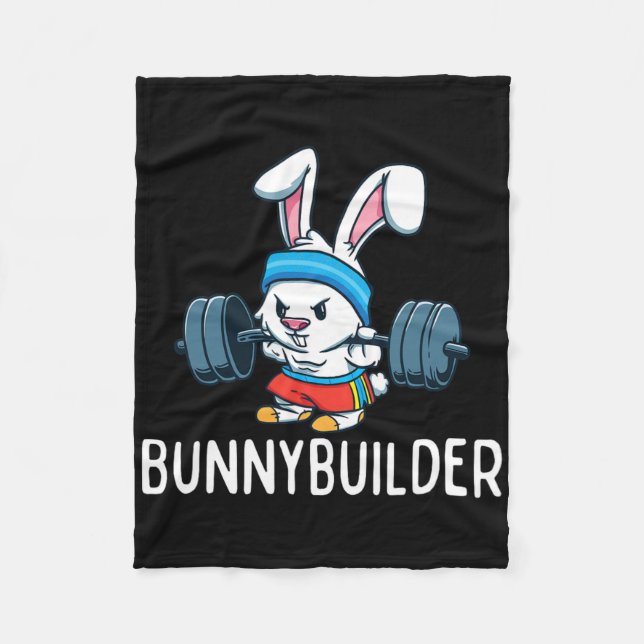 Couverture Polaire Bodybuilder Bunny Pâques Bunnybuilder Fitness Sall (Devant)