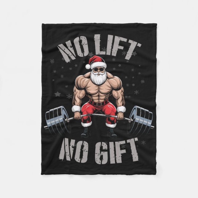 Couverture Polaire Bodybuilding Bodybuilder - Père Noël Weightl (Devant)