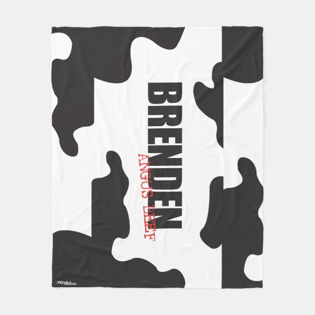 Couverture Polaire Boeuf de Brenden Angus, 50" x60 " (Devant)
