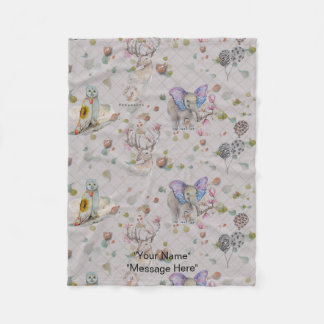 Couverture Polaire Boganhues en bois de Whimsland Blanche en polaire