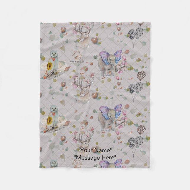 Couverture Polaire Boganhues en bois de Whimsland Blanche en polaire (Devant)