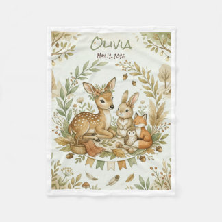 Couverture Polaire Bohème fantaisiste de la forêt 