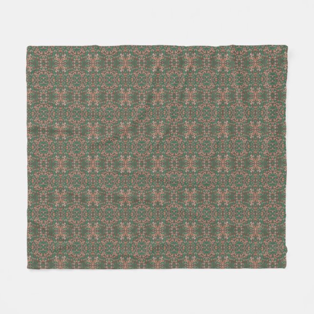 Couverture Polaire Bohème Feuilles de automne verdure Motif sans cout (Devant (Horizontal))