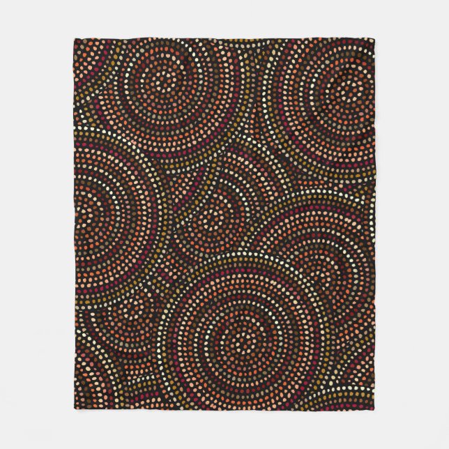 Couverture Polaire Boho Africain : Art Tribal Sans Seamless. (Devant)