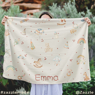 Couverture Polaire Boho Baby shower polaire personnalisée