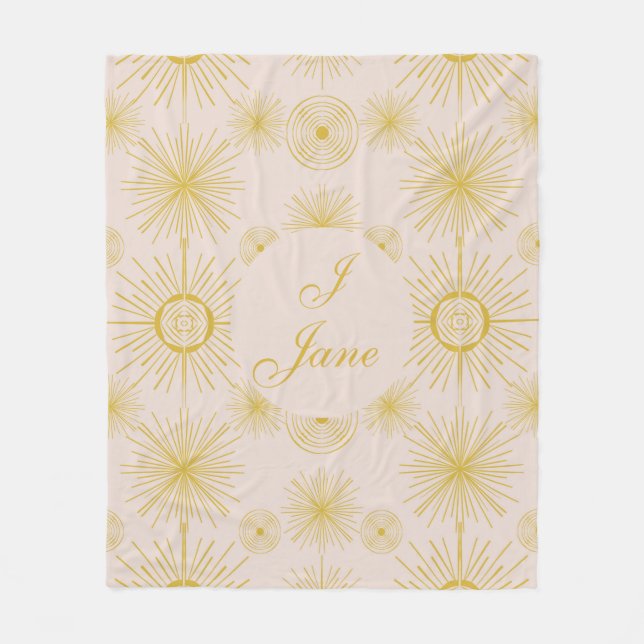 Couverture Polaire Boho Celestial Sun Stars Iivoire Personnalisé (Devant)