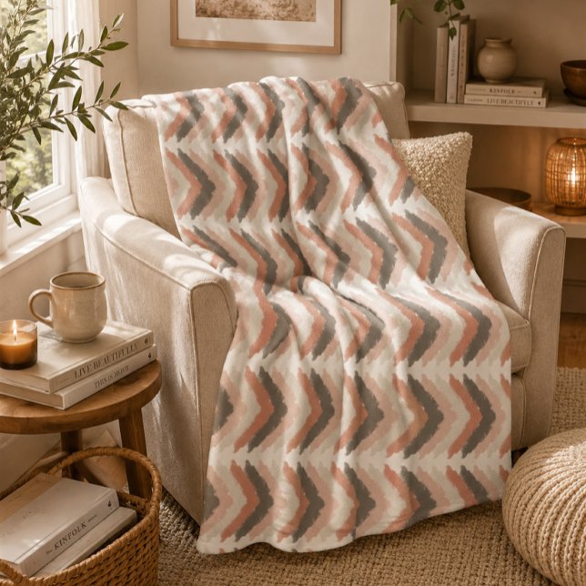 Couverture Polaire Boho Chevron  (Créateur téléchargé)