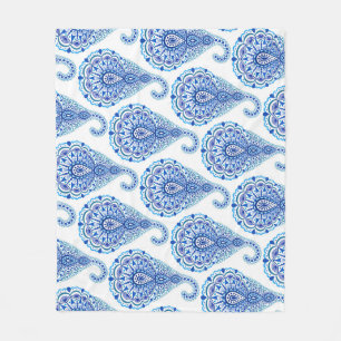 Couverture Polaire Boho Chic Paisley sans fil Oriental