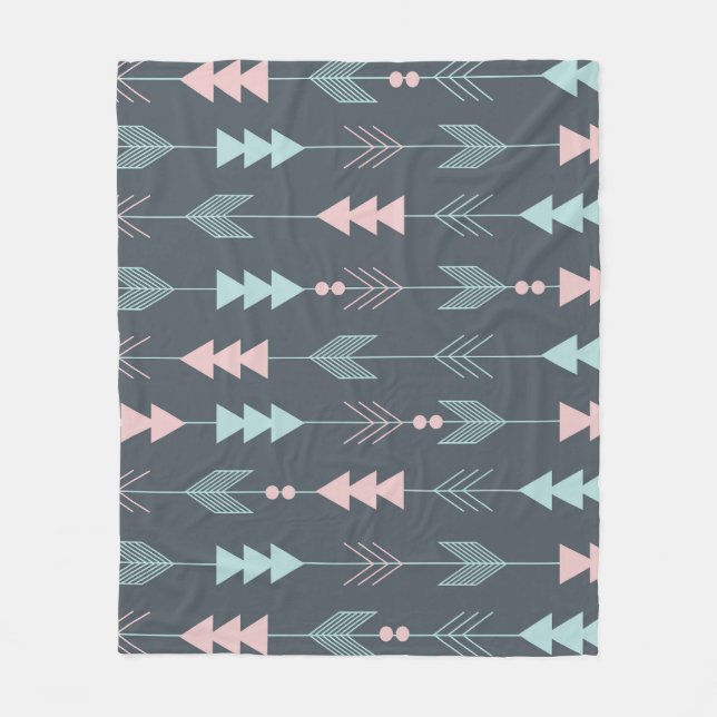 Couverture Polaire Boho de style bohème : Motif ethnique sans peau (Devant)