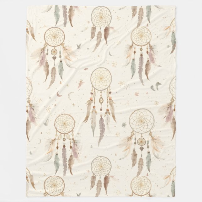 Couverture Polaire Boho Dreamcatcher Fleece Blanket | Ethereal (Devant)