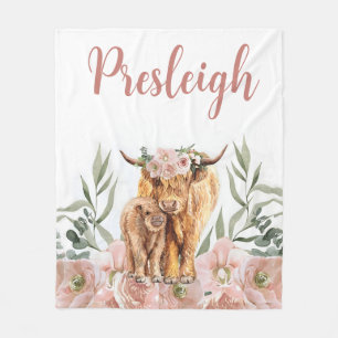 Couverture Polaire Boho Highland Cow Blanket Girl Highland Cow Blanke