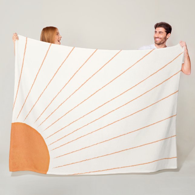 Couverture Polaire Boho Sunshine (En situation)