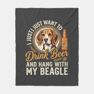 Couverture Polaire Boire Bière Beagle Chien Bière Artisanale Bouteill
