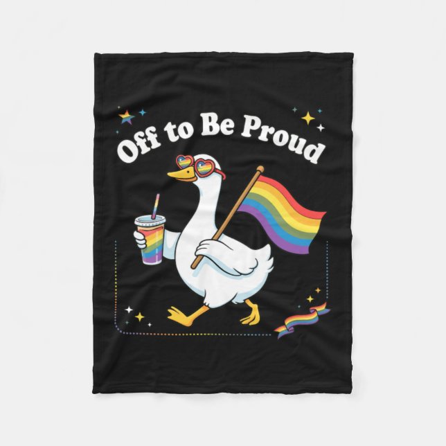 Couverture Polaire Boisson arc-en-ciel Proud Duck On Parade (Devant)