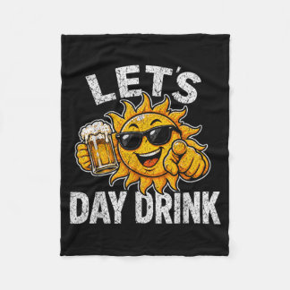 Couverture Polaire Boisson du jour vintage drôle humour soleil