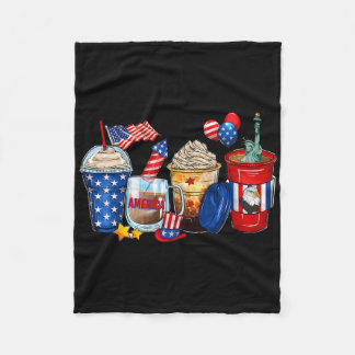 Couverture Polaire Boissons 4 juillet Café Blanc Rouge Et Brûler Pa