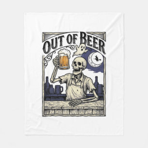 Couverture Polaire Boîte à bière squelette vintage Halloween Fête