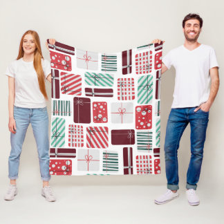 Couverture Polaire Boîtes cadeaux Festif Motif sans couture
