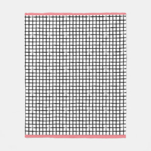 Couverture Polaire Boîtier en polaire Motif à doodle noir et blanc