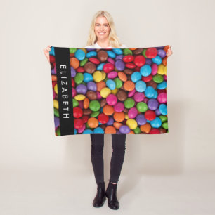 Couverture Polaire Bonbons Colorés, Boutons De Bonbons, Sucres, Votre