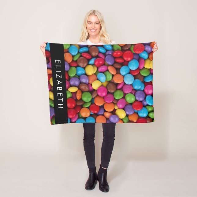 Couverture Polaire Bonbons Colorés, Boutons De Bonbons, Sucres, Votre (En situation)